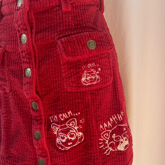 Disney Red Corduroy Midi Skirt - Picture 2 of 6
